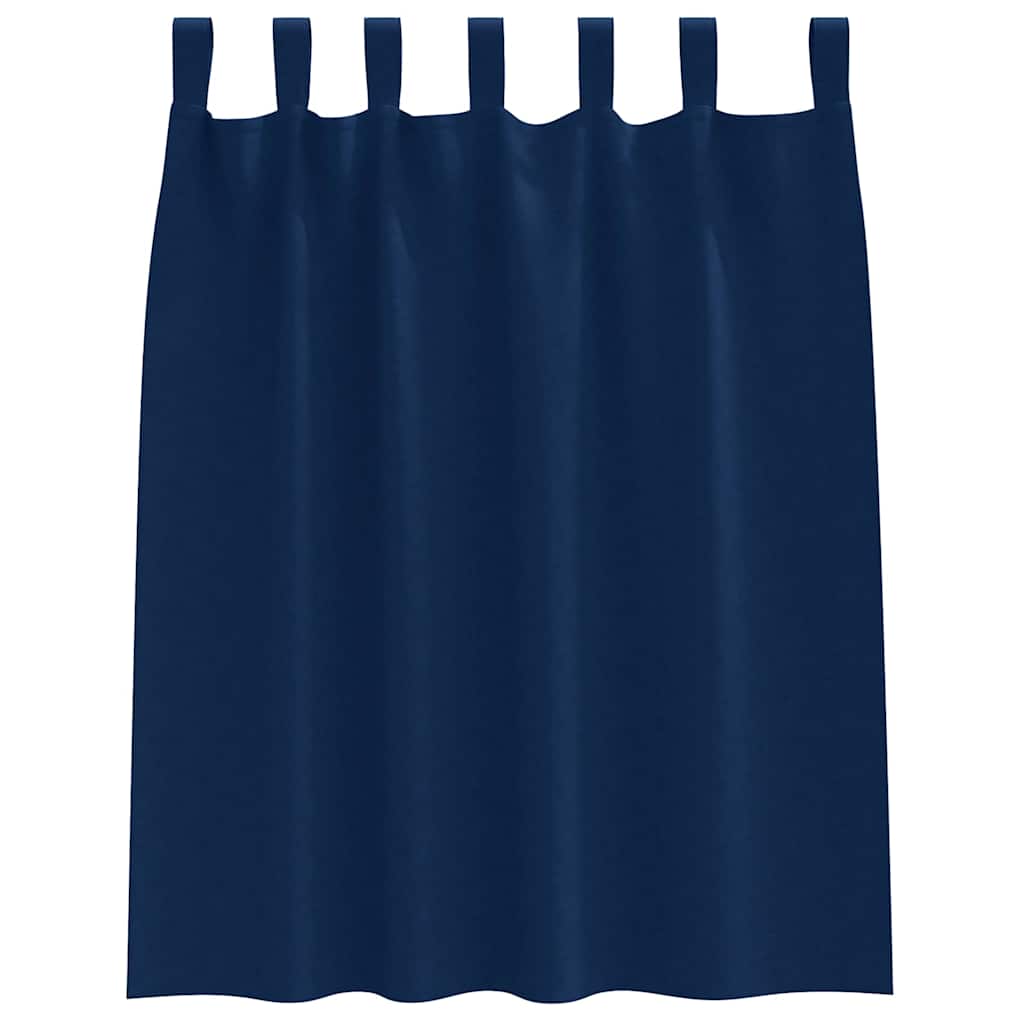 Zwart-out Gordijnen met Ringen 2 pcs Donkerblauw 140 x 140 cm is nu te koop bij PeponiXL, paradijselijk wonen!