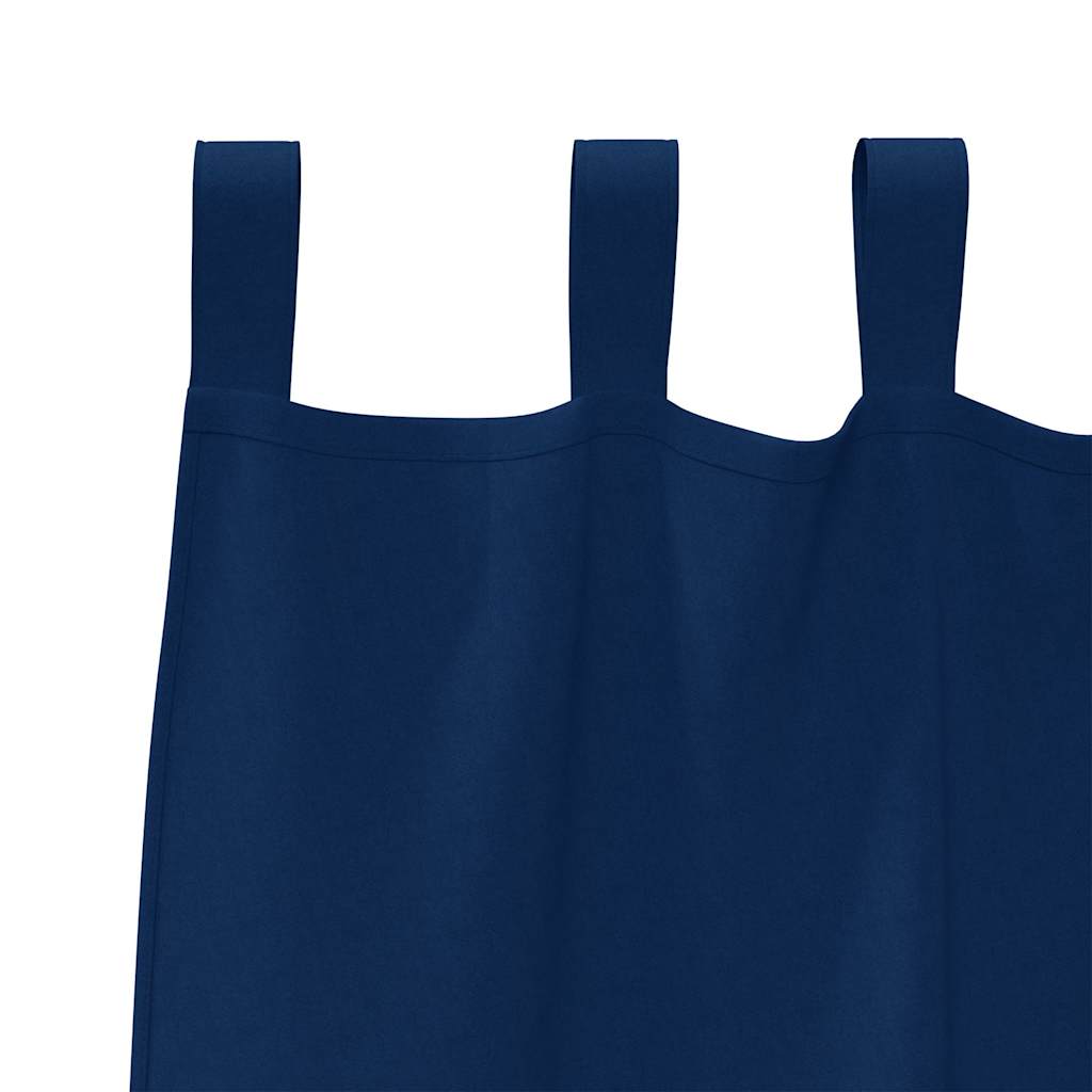 Zwart-out Gordijnen met Ringen 2 pcs Donkerblauw 175 x 140 cm is nu te koop bij PeponiXL, paradijselijk wonen!
