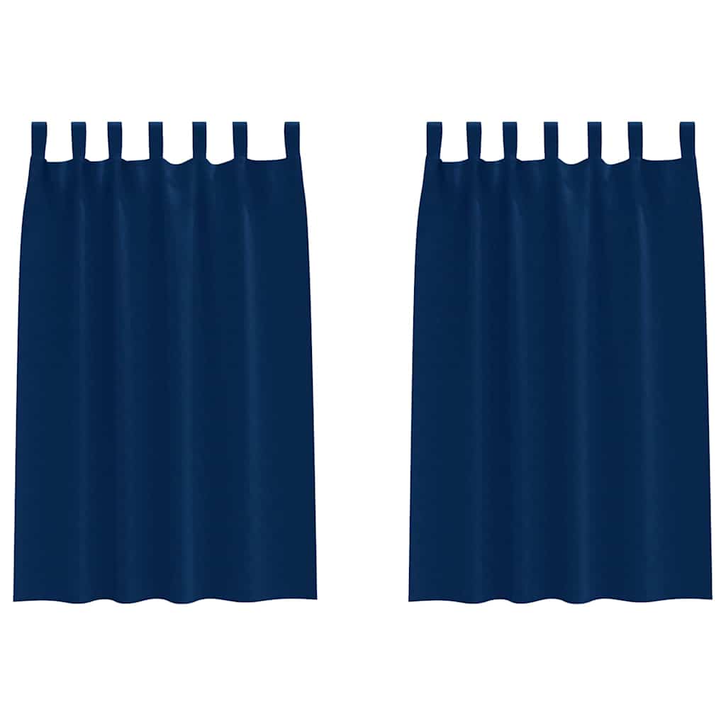 Zwart-out Gordijnen met Ringen 2 pcs Donkerblauw 175 x 140 cm is nu te koop bij PeponiXL, paradijselijk wonen!