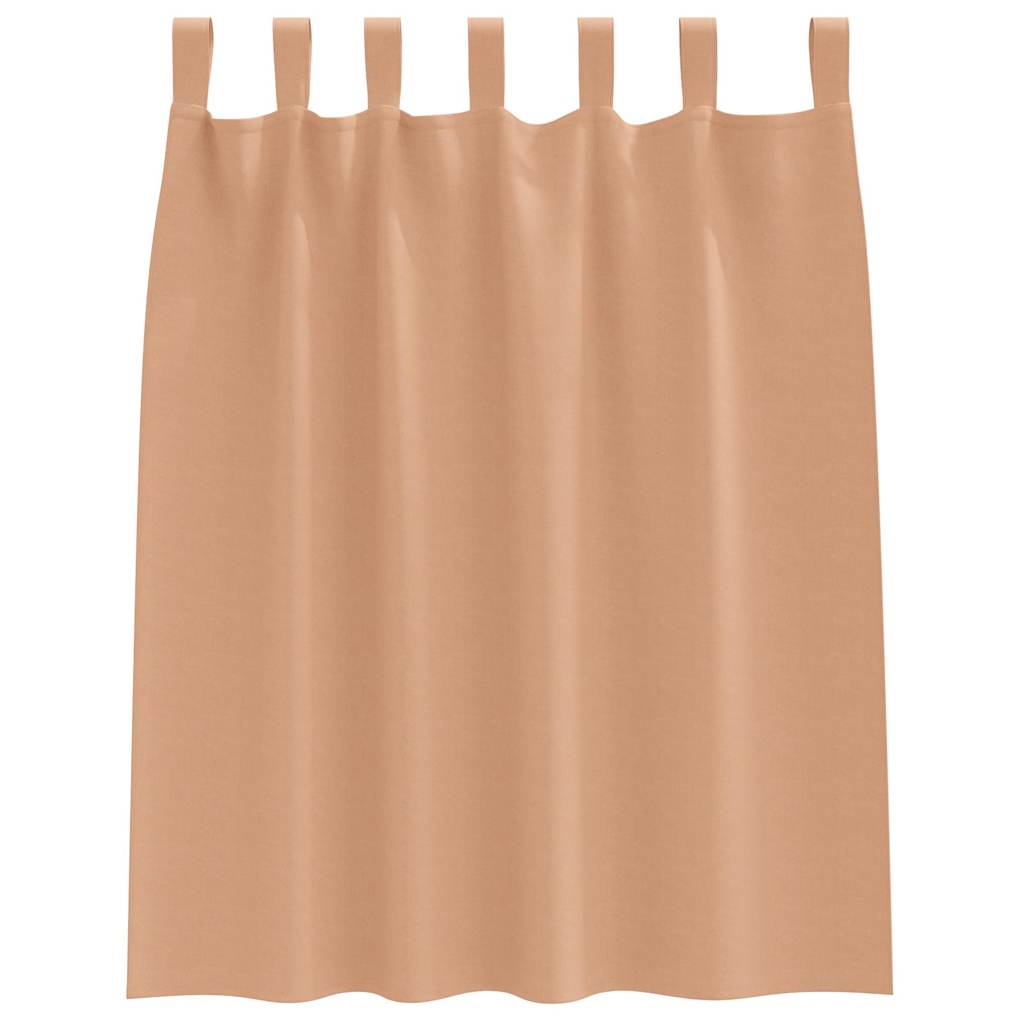 Zwart-out Gordijnen met Ringen 2 pcs Licht Bruin 140 x 140 cm is nu te koop bij PeponiXL, paradijselijk wonen!