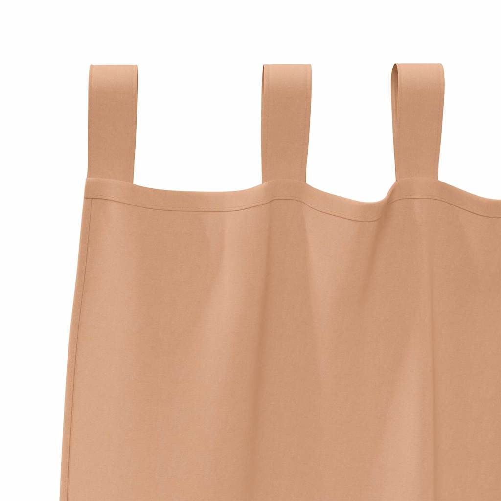 Zwart-out Gordijnen met Ringen 2 pcs Licht Bruin 260 x 140 cm is nu te koop bij PeponiXL, paradijselijk wonen!