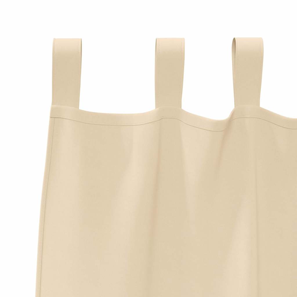 Zwart-out Gordijnen met Ringen 2 pcs Crème 140 x 140 cm is nu te koop bij PeponiXL, paradijselijk wonen!
