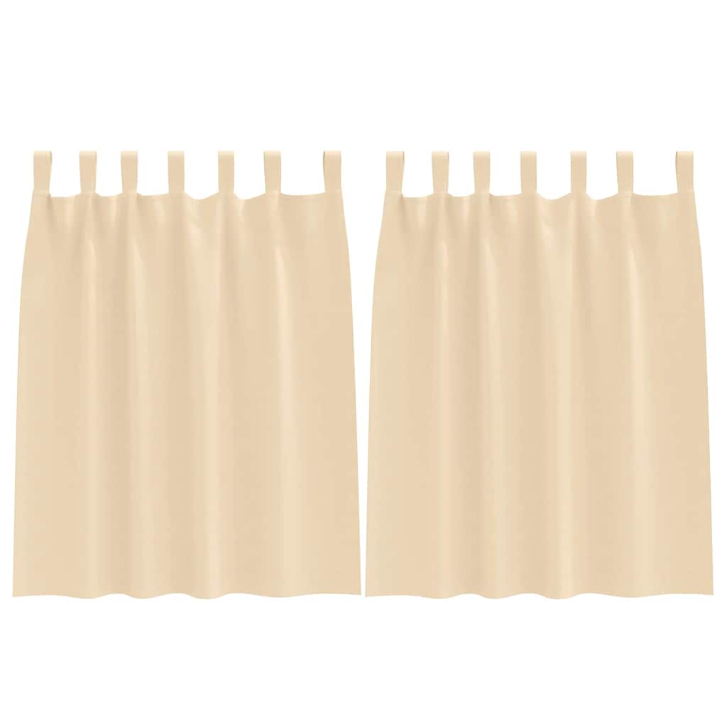Zwart-out Gordijnen met Ringen 2 pcs Crème 140 x 140 cm is nu te koop bij PeponiXL, paradijselijk wonen!