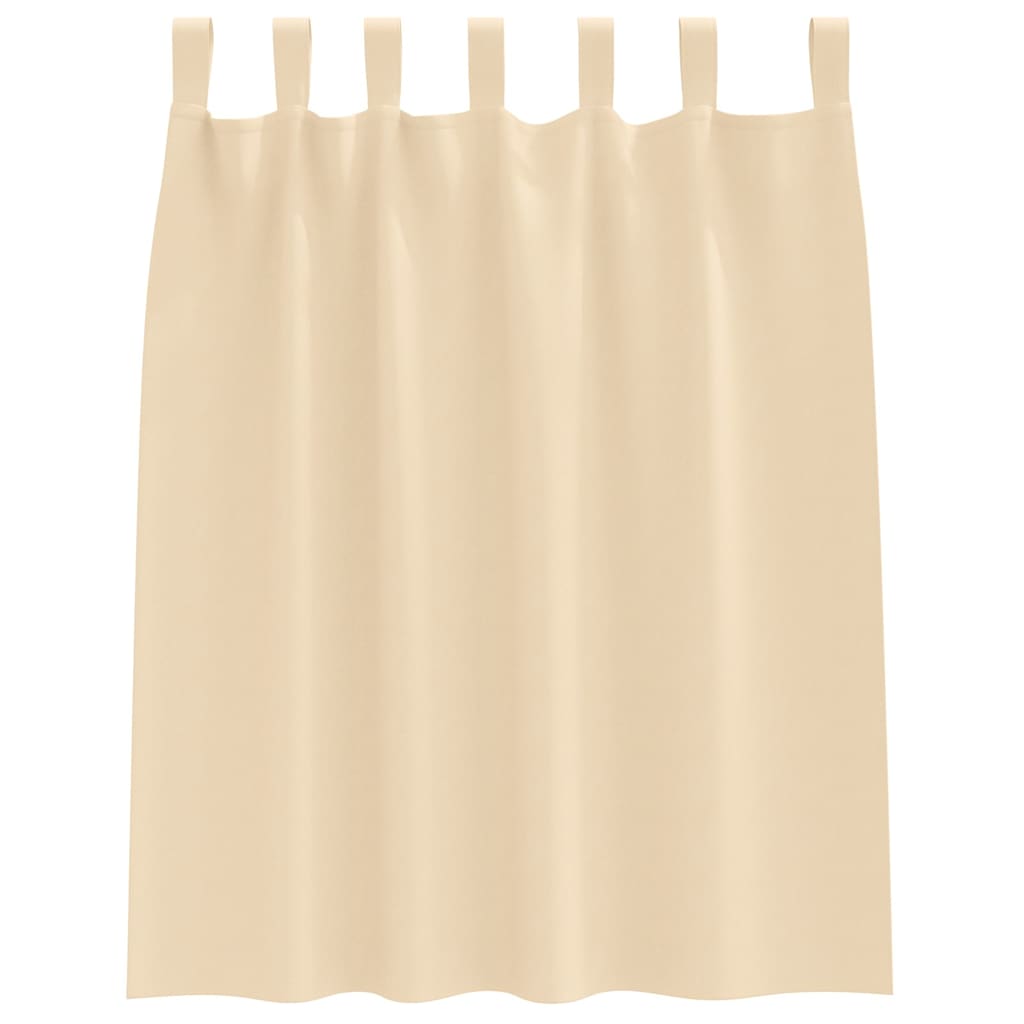 Zwart-out Gordijnen met Ringen 2 pcs Crème 140 x 140 cm is nu te koop bij PeponiXL, paradijselijk wonen!