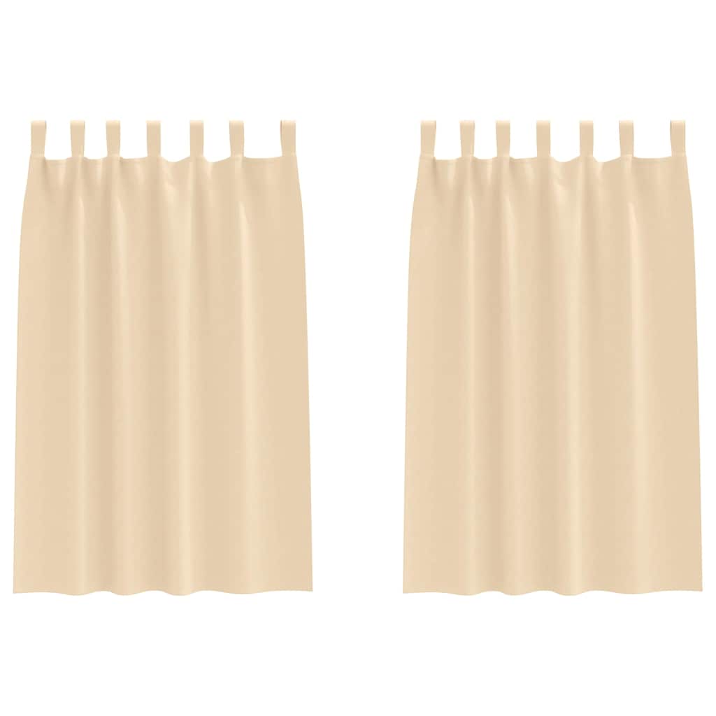 Zwart-out Gordijnen met Ringen 2 pcs Crème 175 x 140 cm is nu te koop bij PeponiXL, paradijselijk wonen!