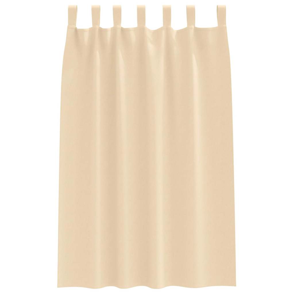 Zwart-out Gordijnen met Ringen 2 pcs Crème 175 x 140 cm is nu te koop bij PeponiXL, paradijselijk wonen!