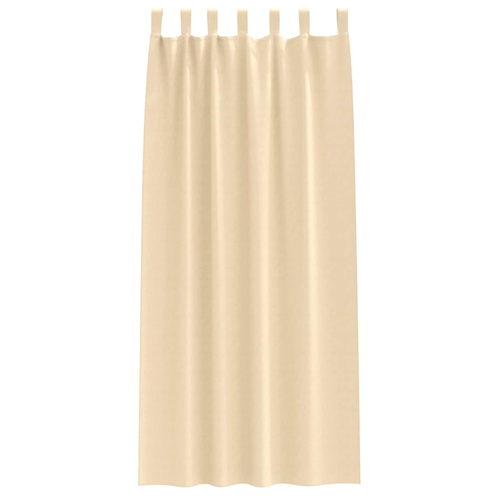 Zwart-out Gordijnen met Ringen 2 pcs Crème 245 x 140 cm is nu te koop bij PeponiXL, paradijselijk wonen!