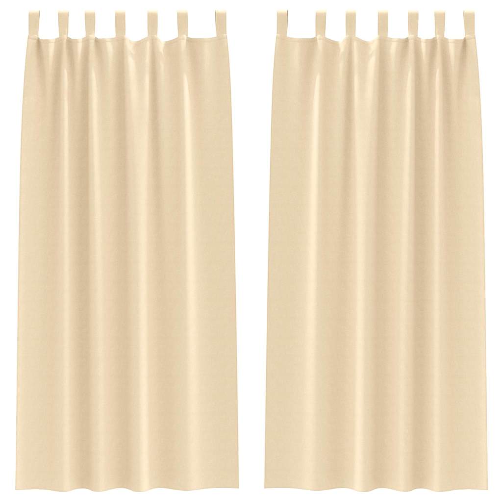 Zwart-out Gordijnen met Ringen 2 pcs Crème 260 x 140 cm is nu te koop bij PeponiXL, paradijselijk wonen!