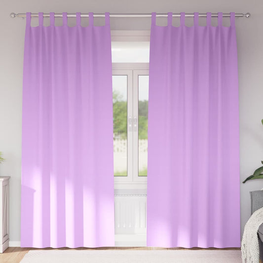Zwart-out Gordijnen met Ringen 2 pcs Paars 260 x 140 cm is nu te koop bij PeponiXL, paradijselijk wonen!