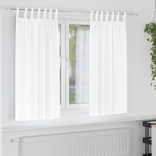Zwart-out Gordijnen met Ringen 2 pcs Puur Wit 175 x 140 cm is nu te koop bij PeponiXL, paradijselijk wonen!