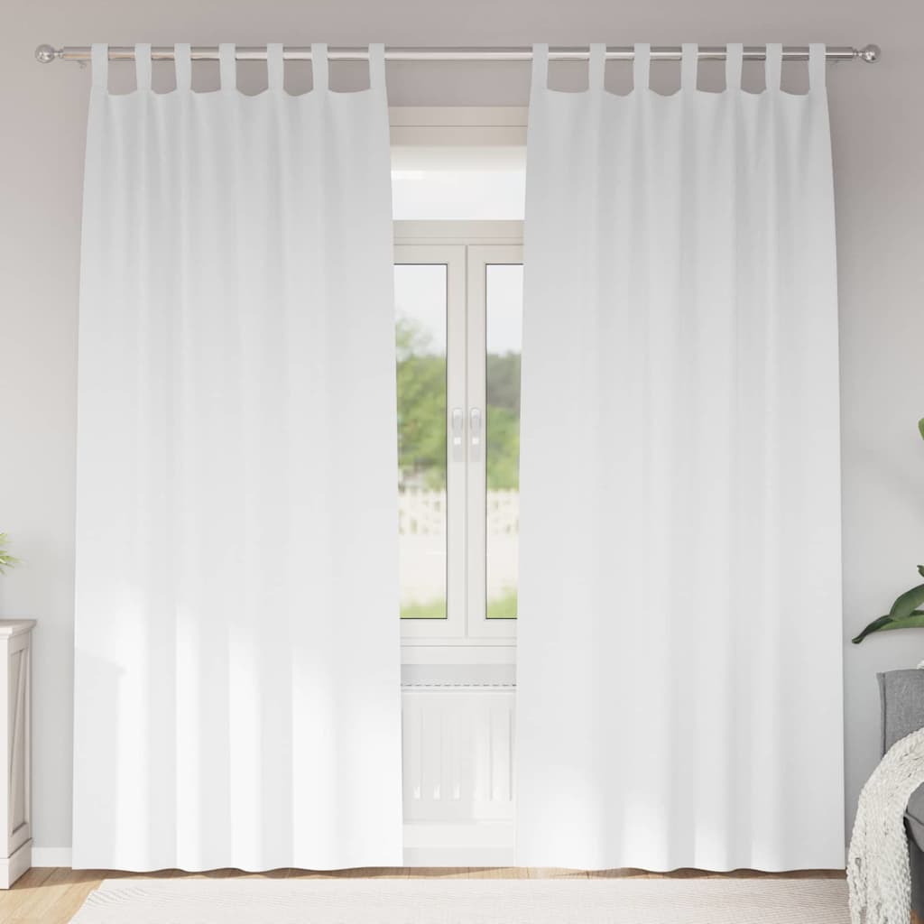 Zwart-out Gordijnen met Ringen 2 pcs Puur Wit 225 x 140 cm is nu te koop bij PeponiXL, paradijselijk wonen!