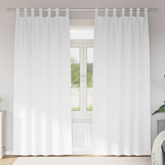 Zwart-out Gordijnen met Ringen 2 pcs Puur Wit 225 x 140 cm is nu te koop bij PeponiXL, paradijselijk wonen!