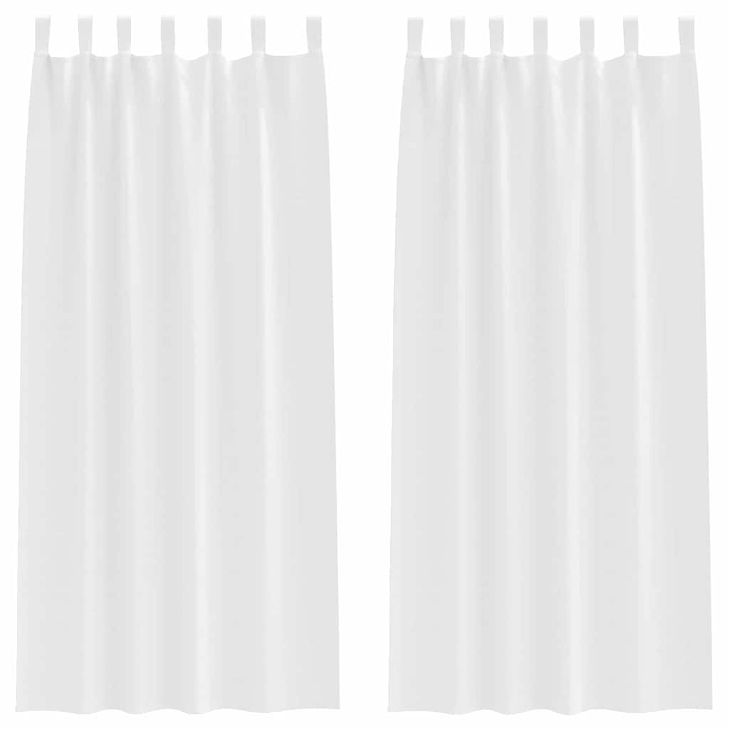 Zwart-out Gordijnen met Ringen 2 pcs Puur Wit 245 x 140 cm is nu te koop bij PeponiXL, paradijselijk wonen!