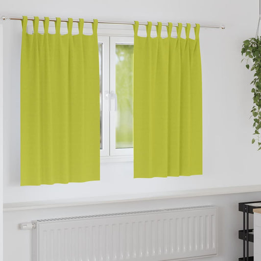Zwart-out Gordijnen met Ringen 2 pcs Groen 140 x 140 cm is nu te koop bij PeponiXL, paradijselijk wonen!