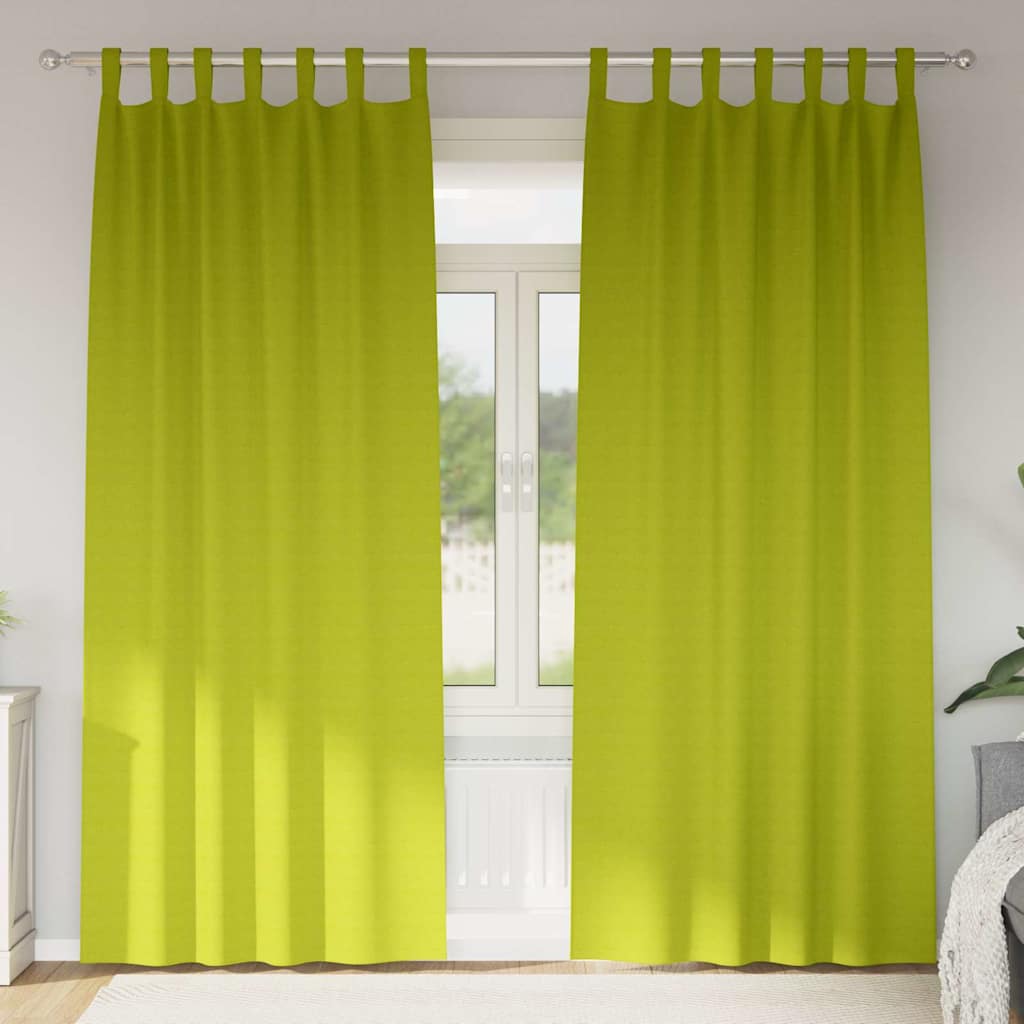 Zwart-out Gordijnen met Ringen 2 pcs Groen 245 x 140 cm is nu te koop bij PeponiXL, paradijselijk wonen!