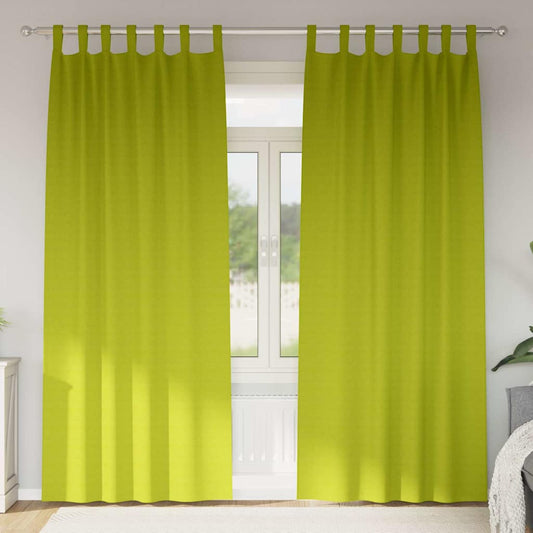 Zwart-out Gordijnen met Ringen 2 pcs Groen 260 x 140 cm is nu te koop bij PeponiXL, paradijselijk wonen!