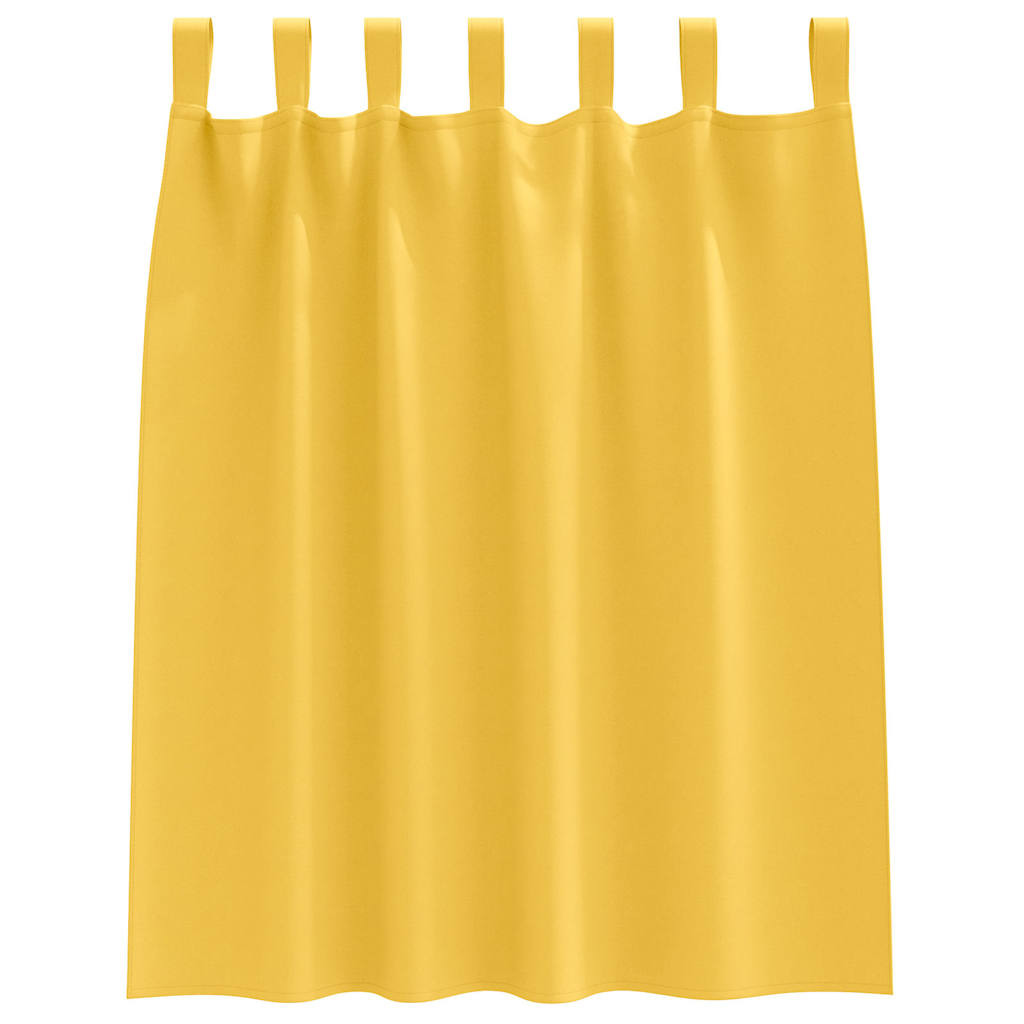 Zwart-out Gordijnen met Ringen 2 pcs Mosterdgeel 140 x 140 cm is nu te koop bij PeponiXL, paradijselijk wonen!