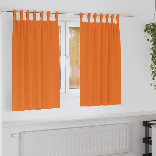 Zwart-out Gordijnen met Ringen 2 pcs Feloranje 140 x 140 cm is nu te koop bij PeponiXL, paradijselijk wonen!