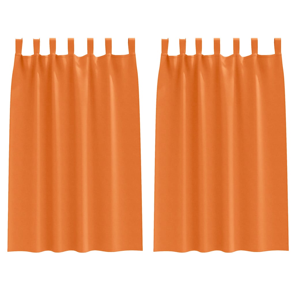 Zwart-out Gordijnen met Ringen 2 pcs Feloranje 175 x 140 cm is nu te koop bij PeponiXL, paradijselijk wonen!