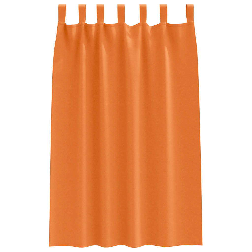 Zwart-out Gordijnen met Ringen 2 pcs Feloranje 175 x 140 cm is nu te koop bij PeponiXL, paradijselijk wonen!
