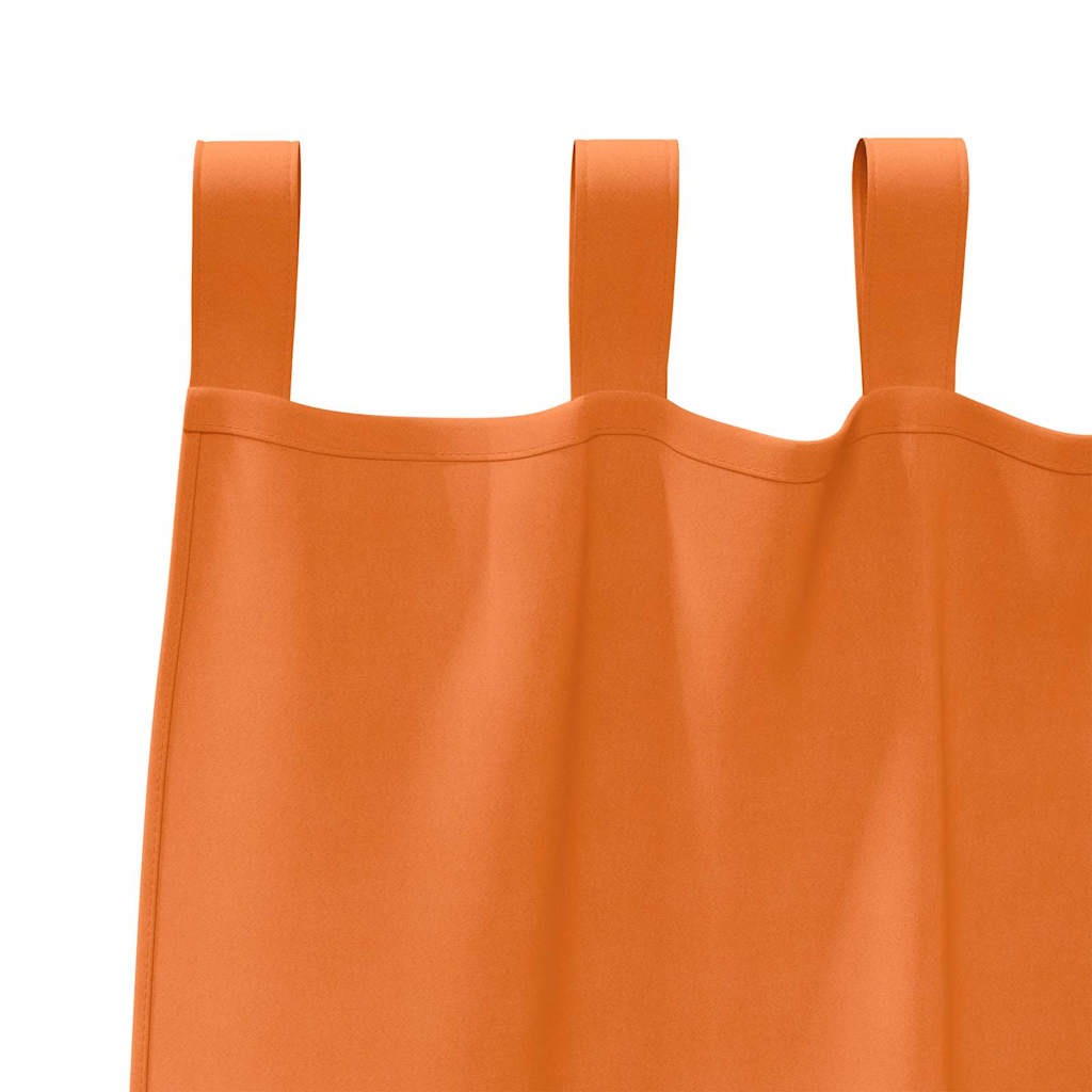 Zwart-out Gordijnen met Ringen 2 pcs Feloranje 225 x 140 cm is nu te koop bij PeponiXL, paradijselijk wonen!