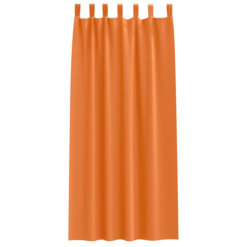Zwart-out Gordijnen met Ringen 2 pcs Feloranje 225 x 140 cm is nu te koop bij PeponiXL, paradijselijk wonen!