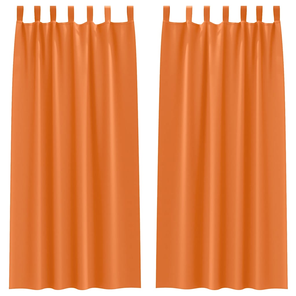 Zwart-out Gordijnen met Ringen 2 pcs Feloranje 260 x 140 cm is nu te koop bij PeponiXL, paradijselijk wonen!