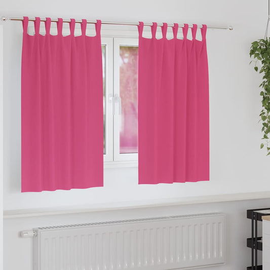 Zwart-out Gordijnen met Ringen 2 pcs Felroze 140 x 140 cm is nu te koop bij PeponiXL, paradijselijk wonen!