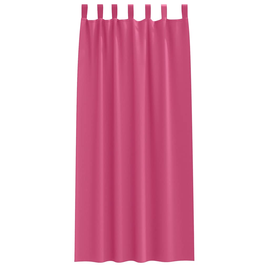 Zwart-out Gordijnen met Ringen 2 pcs Felroze 225 x 140 cm is nu te koop bij PeponiXL, paradijselijk wonen!