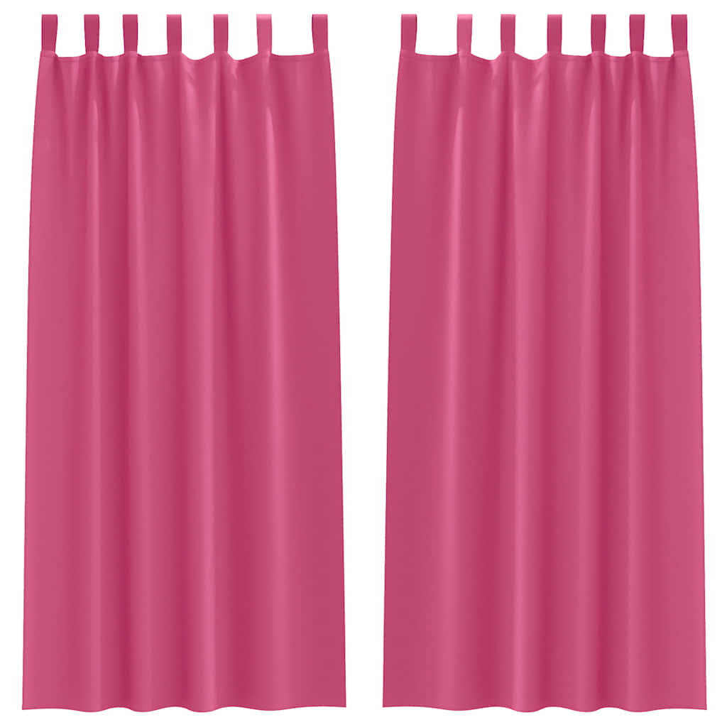 Zwart-out Gordijnen met Ringen 2 pcs Felroze 245 x 140 cm is nu te koop bij PeponiXL, paradijselijk wonen!