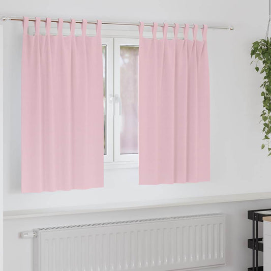 Zwart-out Gordijnen met Ringen 2 pcs Babyroze 140 x 140 cm is nu te koop bij PeponiXL, paradijselijk wonen!