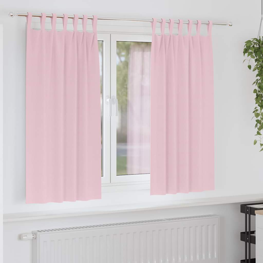 Zwart-out Gordijnen met Ringen 2 pcs Babyroze 175 x 140 cm is nu te koop bij PeponiXL, paradijselijk wonen!