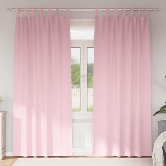 Zwart-out Gordijnen met Ringen 2 pcs Babyroze 260 x 140 cm is nu te koop bij PeponiXL, paradijselijk wonen!