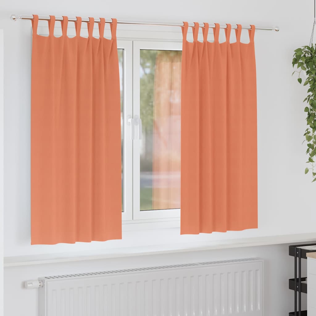 Zwart-out Gordijnen met Ringen 2 pcs Terracotta 175 x 140 cm is nu te koop bij PeponiXL, paradijselijk wonen!