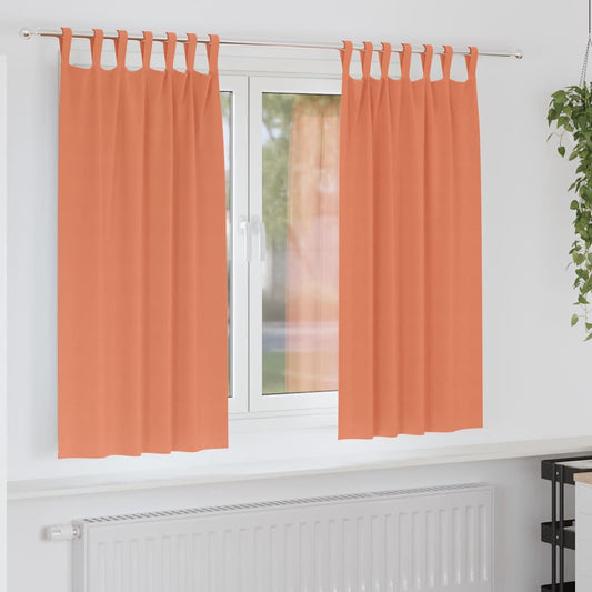 Zwart-out Gordijnen met Ringen 2 pcs Terracotta 175 x 140 cm is nu te koop bij PeponiXL, paradijselijk wonen!