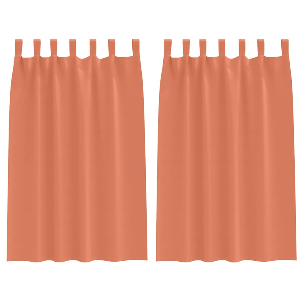 Zwart-out Gordijnen met Ringen 2 pcs Terracotta 175 x 140 cm is nu te koop bij PeponiXL, paradijselijk wonen!