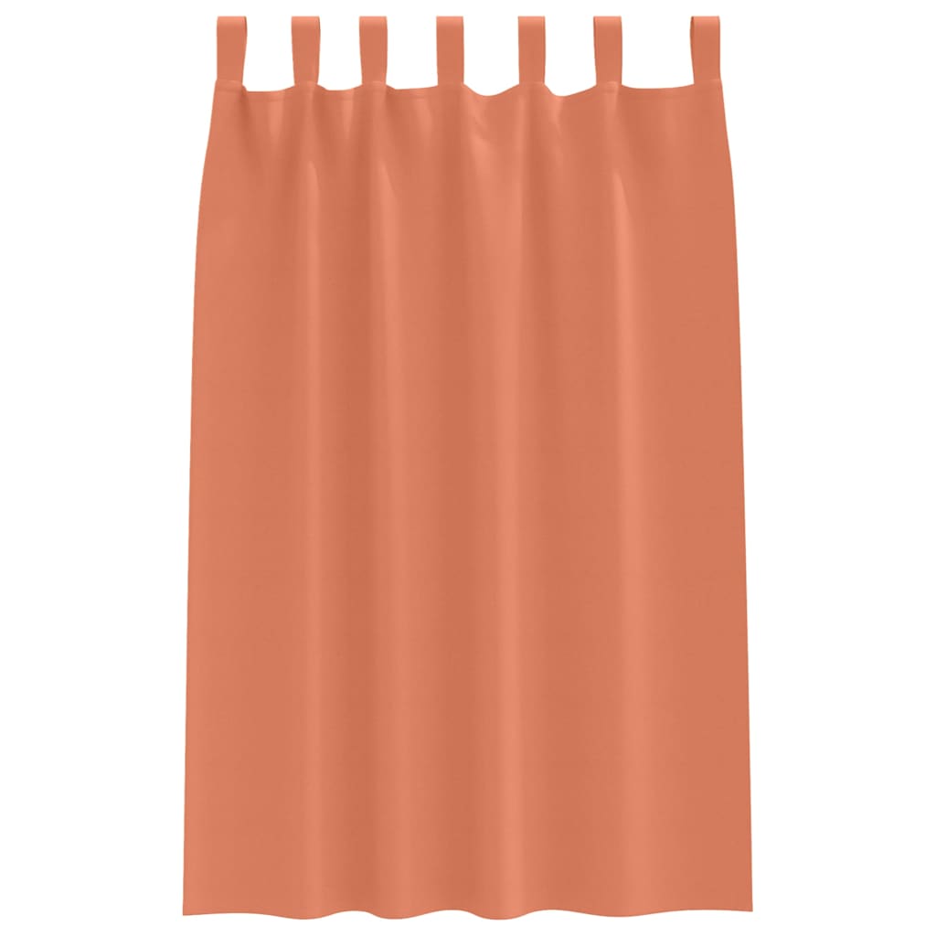Zwart-out Gordijnen met Ringen 2 pcs Terracotta 175 x 140 cm is nu te koop bij PeponiXL, paradijselijk wonen!
