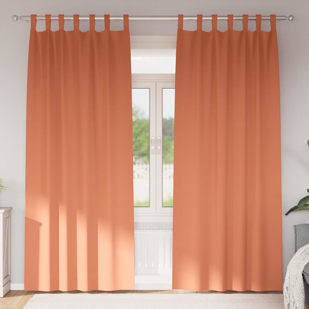 Zwart-out Gordijnen met Ringen 2 pcs Terracotta 260 x 140 cm is nu te koop bij PeponiXL, paradijselijk wonen!