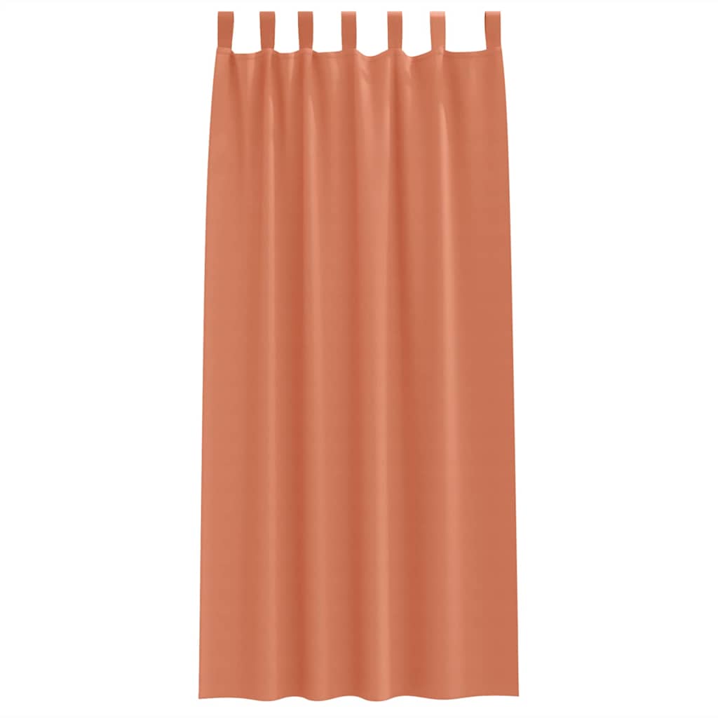 Zwart-out Gordijnen met Ringen 2 pcs Terracotta 260 x 140 cm is nu te koop bij PeponiXL, paradijselijk wonen!