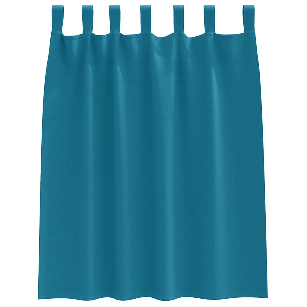 Zwart-out Gordijnen met Ringen 2 pcs Turquoise 140 x 140 cm is nu te koop bij PeponiXL, paradijselijk wonen!
