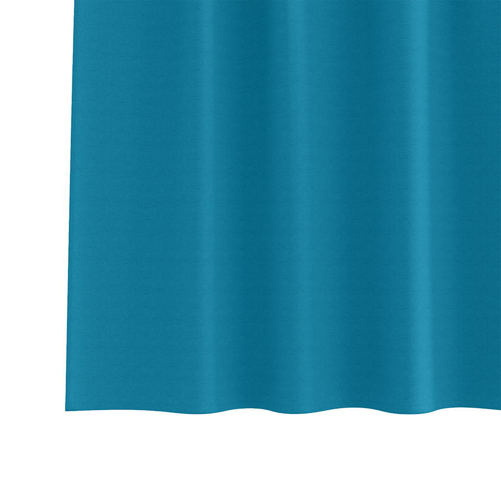 Zwart-out Gordijnen met Ringen 2 pcs Turquoise 260 x 140 cm is nu te koop bij PeponiXL, paradijselijk wonen!