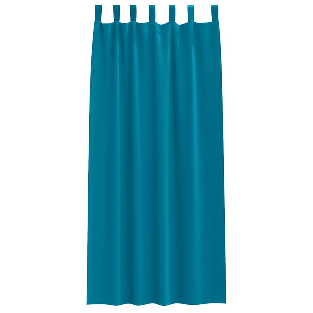 Zwart-out Gordijnen met Ringen 2 pcs Turquoise 260 x 140 cm is nu te koop bij PeponiXL, paradijselijk wonen!