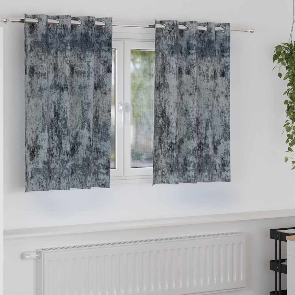 Velvet Gordijnen 2 pcs Zilvergrijs 140 x 140 cm Fluweel is nu te koop bij PeponiXL, paradijselijk wonen!