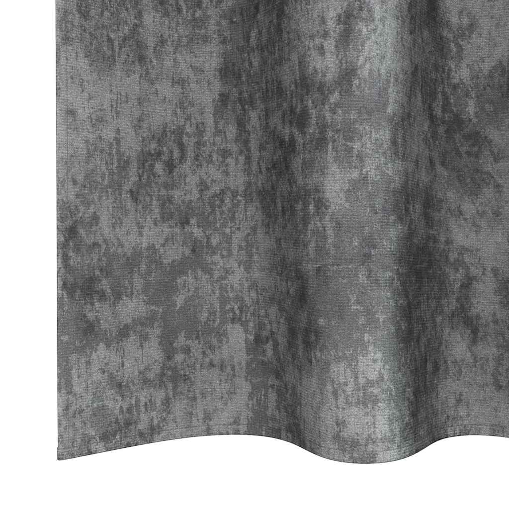 Velvet Gordijnen met gordijnen 2 pcs Grijs 140 x 140 cm Fluweel is nu te koop bij PeponiXL, paradijselijk wonen!