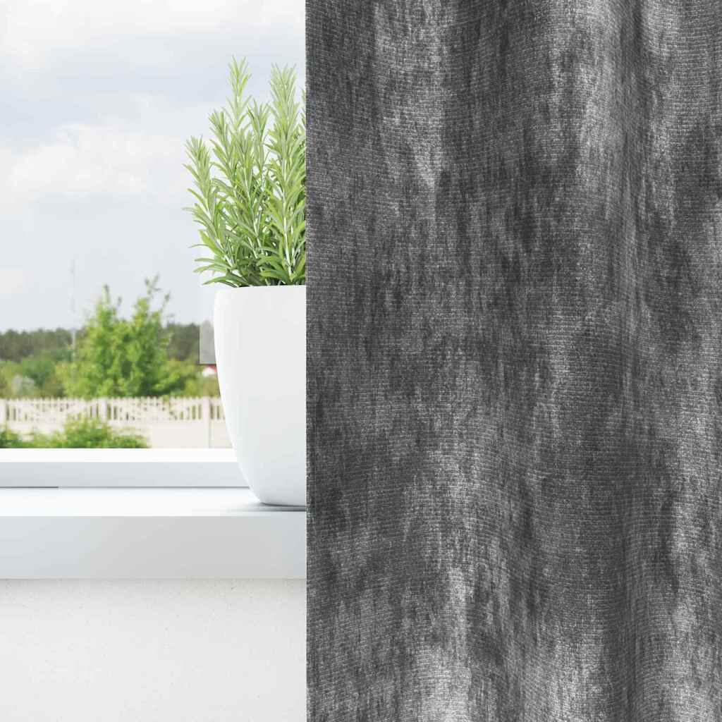 Velvet Gordijnen met gordijnen 2 pcs Grijs 140 x 140 cm Fluweel is nu te koop bij PeponiXL, paradijselijk wonen!