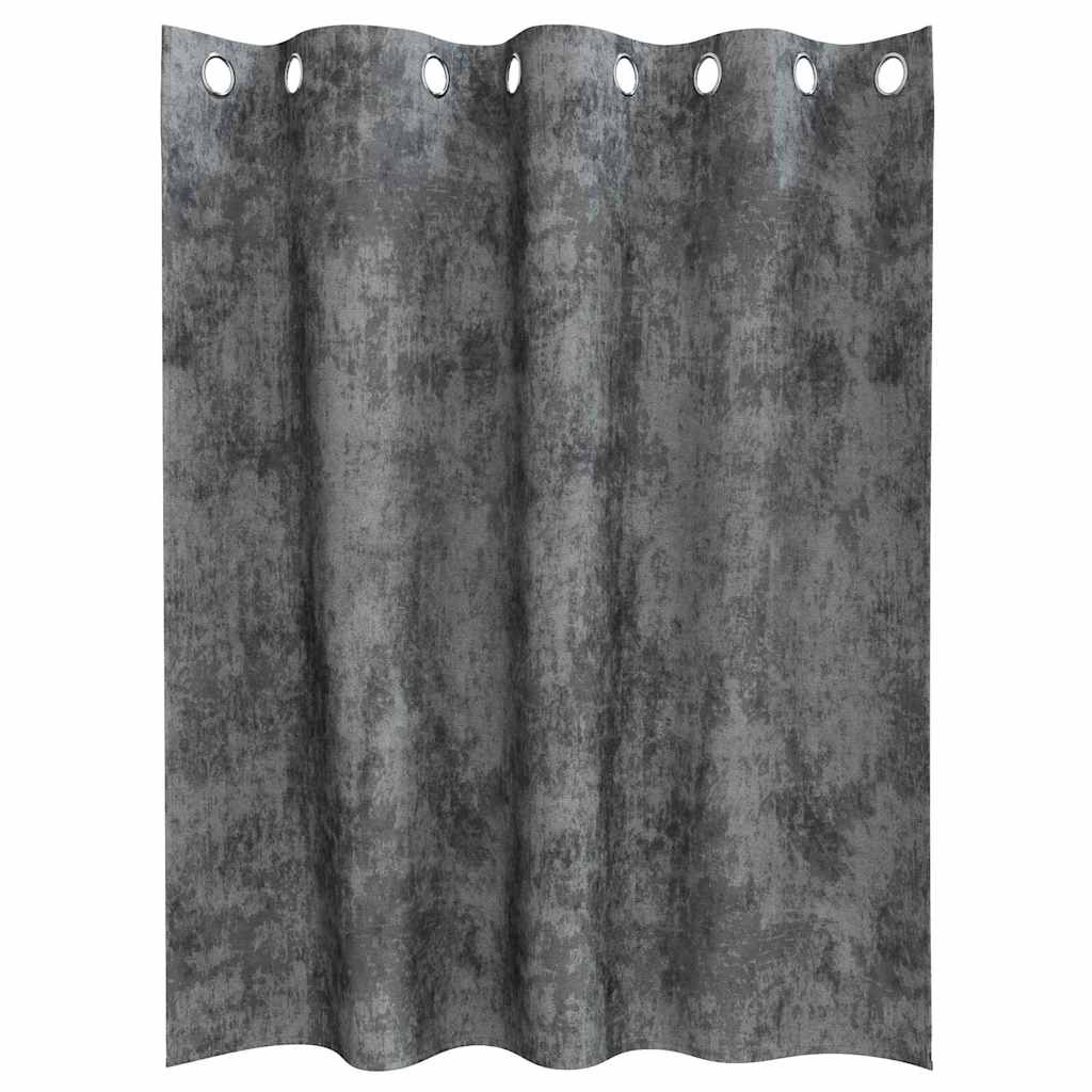 Velvet Gordijnen met gordijnen 2 pcs Grijs 140 x 140 cm Fluweel is nu te koop bij PeponiXL, paradijselijk wonen!