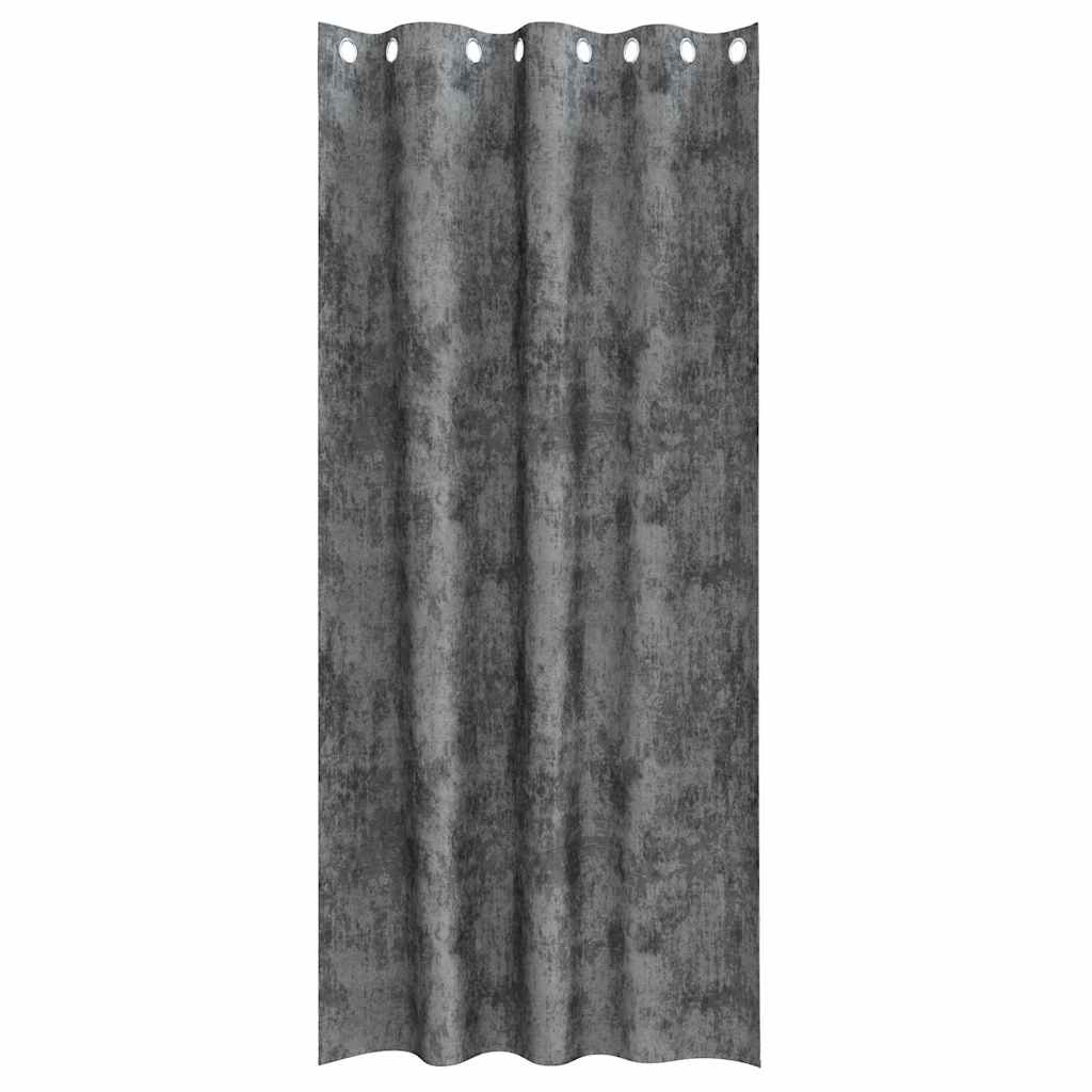 Velvet Gordijnen met gordijnen 2 pcs Grijs 260 x 140 cm Fluweel is nu te koop bij PeponiXL, paradijselijk wonen!