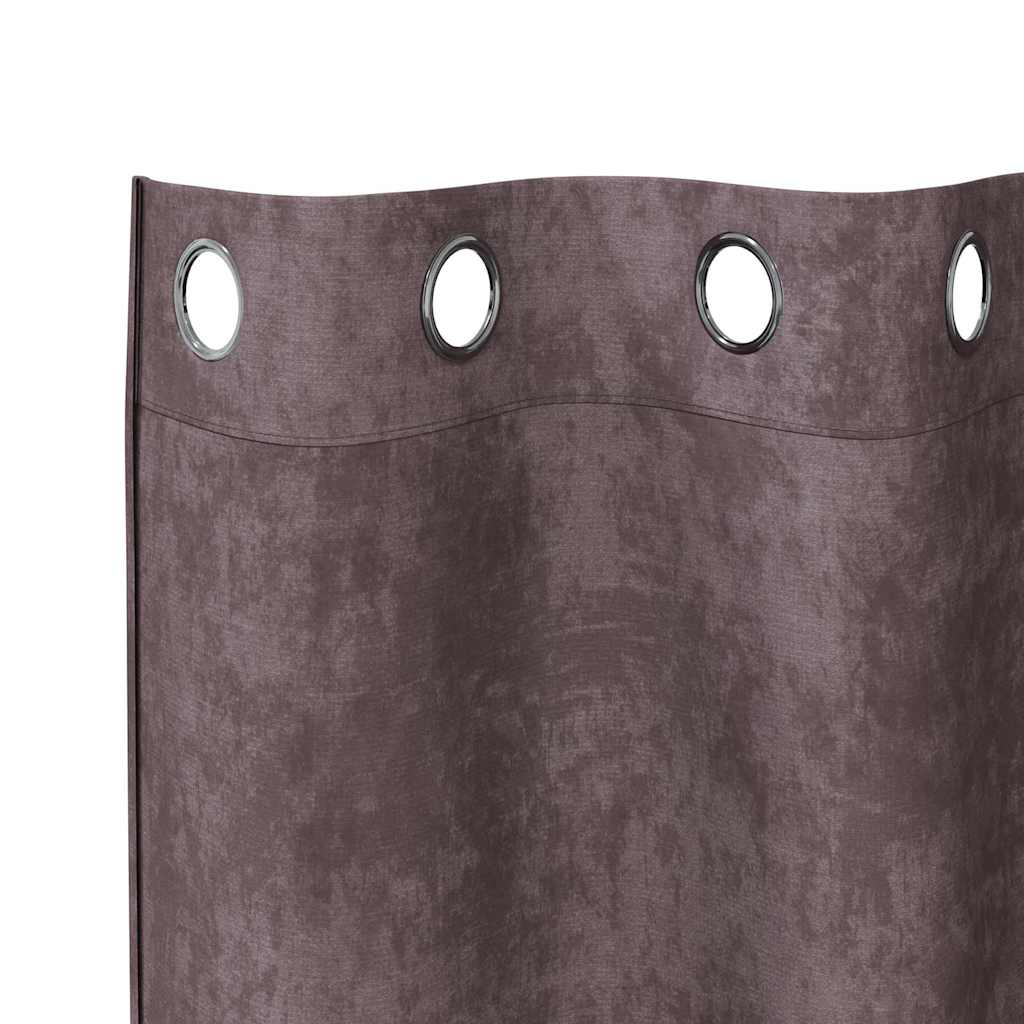 Velvet Gordijnen met gordijnen 2 pcs Bruin 175 x 140 cm Fluweel is nu te koop bij PeponiXL, paradijselijk wonen!