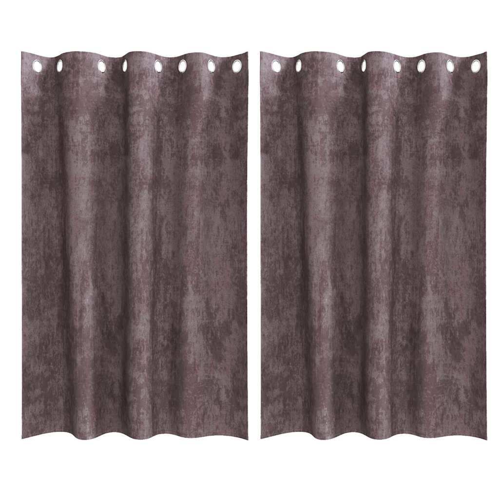 Velvet Gordijnen met gordijnen 2 pcs Bruin 175 x 140 cm Fluweel is nu te koop bij PeponiXL, paradijselijk wonen!