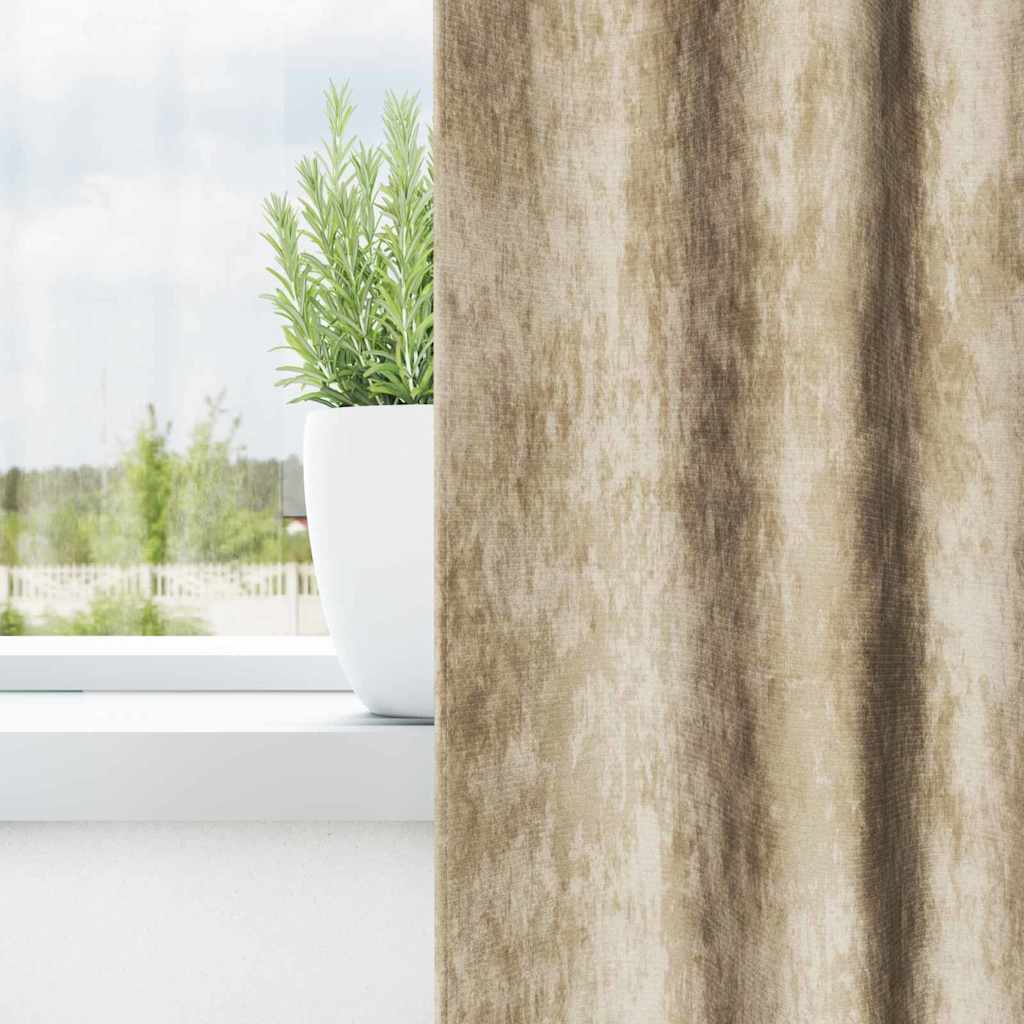 Velvet Gordijnen met gordijnen 2 pcs Crème 260 x 140 cm Fluweel is nu te koop bij PeponiXL, paradijselijk wonen!